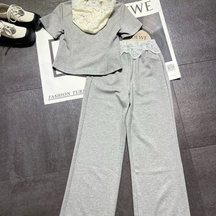 CELINE 26S LACE DETAIL HOODIE & PANTS SET 355
