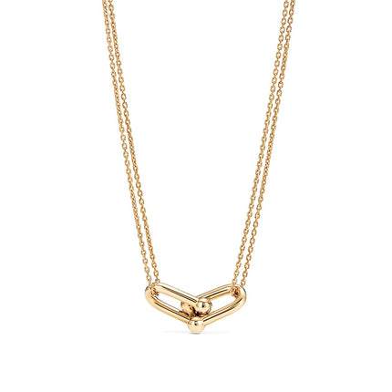 HARDWARE GOLD DOUBLE LINK NECKLACE