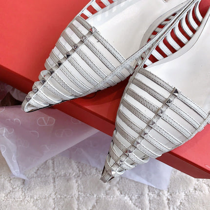 Mesh Slingback Ballerina White