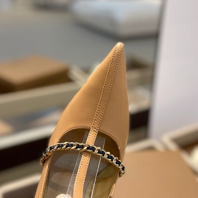 BURBERRY 26S HIGH HEELS 105 MM IN NUDE BEIGE CALFSKIN