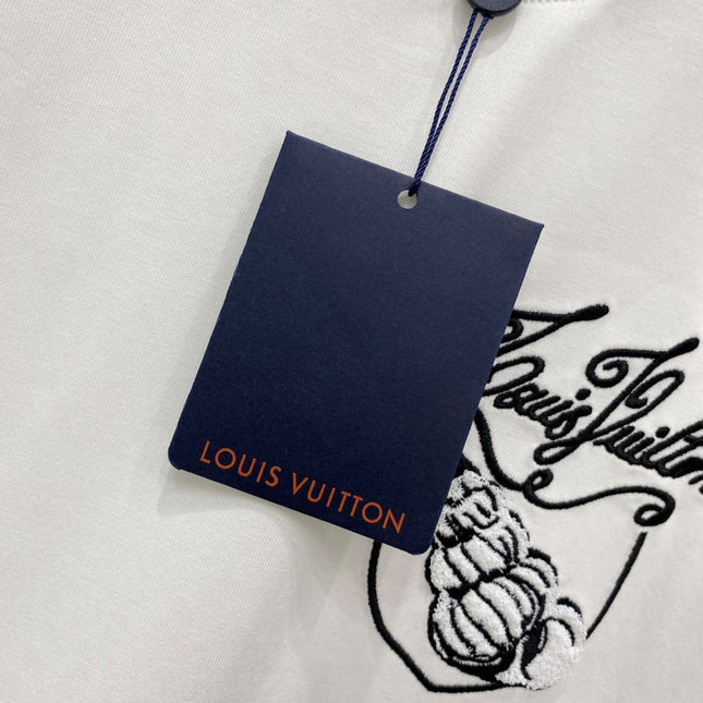 LV T-SHIRT IN WHITE COTTON 239615